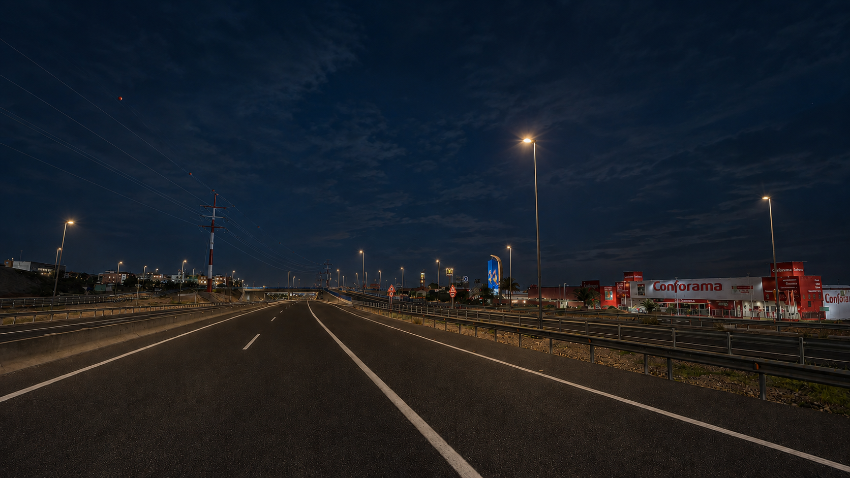 Vista conceptual nocturna desde la TF-1